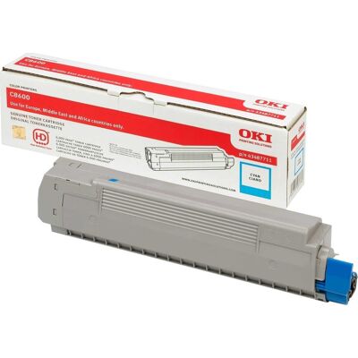 Oki 43487711 Lasertoner, Blå, 6000s Oki 43487711 Lasertoner, Blå, 6000s