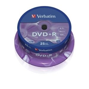 Verbatim Dvd+r 16x 4,7gb Spindel, 25 Stk