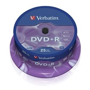 Verbatim Dvd+r 16x 4,7gb Spindel, 25 Stk