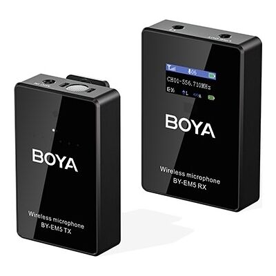 BOYA Trådløst UHF-mikrofon - BOYA BY-EM5-K1 BOYA Trådløst UHF-mikrofon - BOYA BY-EM5-K1