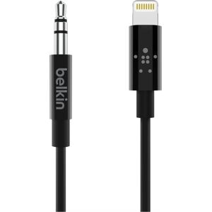 Belkin Lightning Til 3.5mm Kabel, Sort (1,8m)