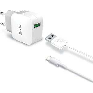 Celly Usb-C Oplader Med Usb-C Kabel, Hvid