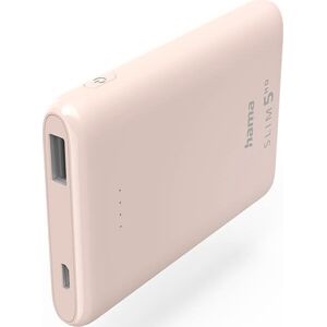 Hama Powerbank Slim, 5000mah, Pink