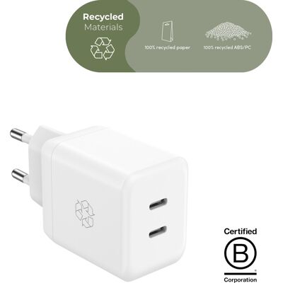Essentials Upström Ëssentials 35w Gan Usb-C Oplader, Hvid Essentials Upström Ëssentials 35w Gan Usb-C Oplader, Hvid