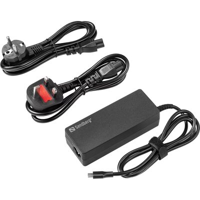 Sandberg Usb-C Ac Oplader Pd100w Eu+uk, Sort Sandberg Usb-C Ac Oplader Pd100w Eu+uk, Sort