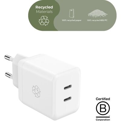 Essentials Upström Ëssentials 35w Gan Usb-C Oplader, Hvid Essentials Upström Ëssentials 35w Gan Usb-C Oplader, Hvid