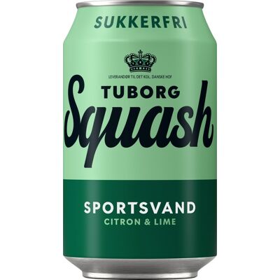 Tuborg Squash Sportsvand, Sukkerfri, 33 Cl Tuborg Squash Sportsvand, Sukkerfri, 33 Cl