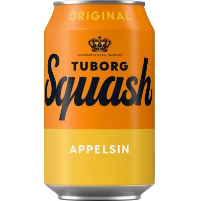 Tuborg Squash Appelsin, 33 Cl Tuborg Squash Appelsin, 33 Cl