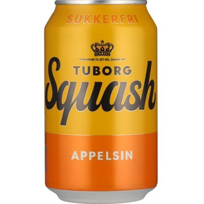 Tuborg Squash Appelsin, Sukkerfri, 33 Cl Tuborg Squash Appelsin, Sukkerfri, 33 Cl