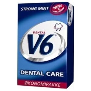 V6 Dental Strong Mint Tyggegummi, Økonomipakke