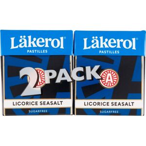 Läkerol Licorice Seasalt, 2 Pakker Á 25 G Läkerol Licorice Seasalt, 2 Pakker Á 25 G
