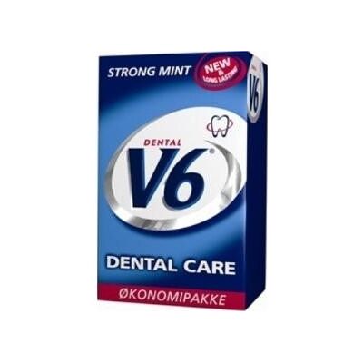 V6 Dental Strong Mint Tyggegummi, Økonomipakke V6 Dental Strong Mint Tyggegummi, Økonomipakke
