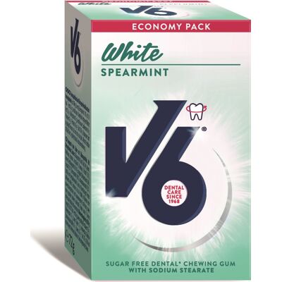 V6 Dental White Spearmint Tyggegummi, Økonomip. V6 Dental White Spearmint Tyggegummi, Økonomip.