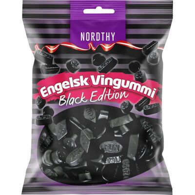 Nordthy Engelsk Vingummi Black Edition, 300 G Nordthy Engelsk Vingummi Black Edition, 300 G