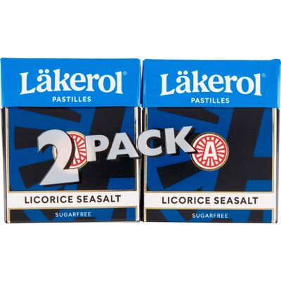 Läkerol Licorice Seasalt, 2 Pakker Á 25 G Läkerol Licorice Seasalt, 2 Pakker Á 25 G