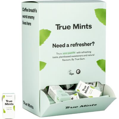 True Mints Mintpastil Display, 80 Pakker Á 9 Stk. True Mints Mintpastil Display, 80 Pakker Á 9 Stk.