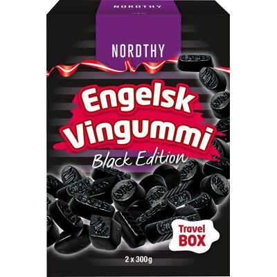 Nordthy Engelsk Vingummi Black Edition, 600g Nordthy Engelsk Vingummi Black Edition, 600g
