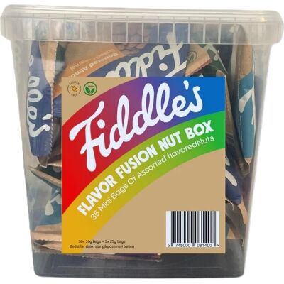 Fiddles Flavor Fusion Nut Box Ass, 35 Miniposer Fiddles Flavor Fusion Nut Box Ass, 35 Miniposer