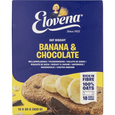 Elovena Biscuit Banan Og Chokolade, 300 G Elovena Biscuit Banan Og Chokolade, 300 G
