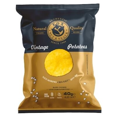 Fox Vintage Vintage Chips Med Havsalt, 40 G Fox Vintage Vintage Chips Med Havsalt, 40 G