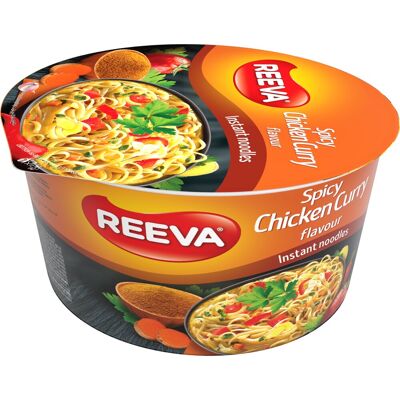 Reeva Instant Nudler Spicy Kylling Karry, 75 G Reeva Instant Nudler Spicy Kylling Karry, 75 G