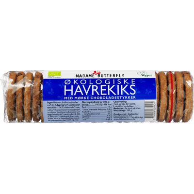 Madame Butterfly Øko Havrekiks M. Chokolade, 250 G Madame Butterfly Øko Havrekiks M. Chokolade, 250 G