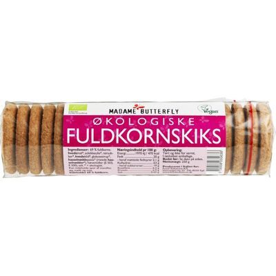 Madame Butterfly Øko Fuldkornskiks, 250 G Madame Butterfly Øko Fuldkornskiks, 250 G