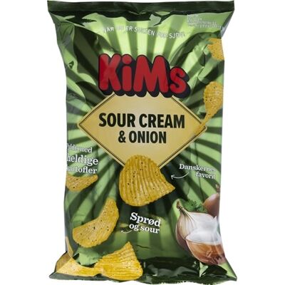 Kims Sourcream & Onion Chips, 160 G Kims Sourcream & Onion Chips, 160 G