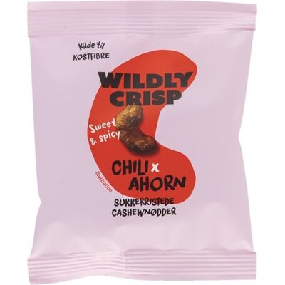 Wildly Crisp Cashewnødder Chili/ahorn, 24 X 25g Wildly Crisp Cashewnødder Chili/ahorn, 24 X 25g