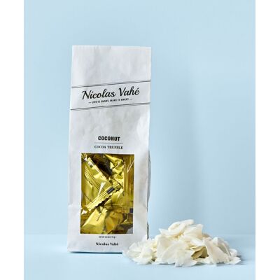 Nicolas Vahe Nicolas Vahé Kakaotrøffel, Kokosnød, Knas, 110g Nicolas Vahe Nicolas Vahé Kakaotrøffel, Kokosnød, Knas, 110g