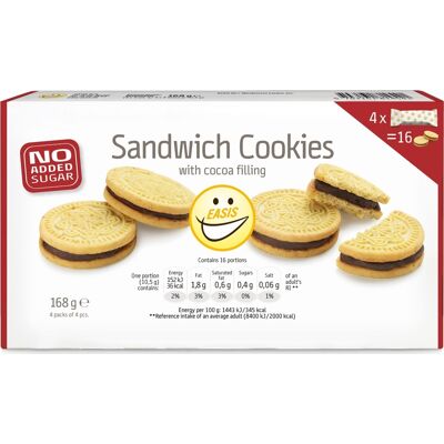 Easis Sandwich Kiks Med Kakaocreme, 168 G Easis Sandwich Kiks Med Kakaocreme, 168 G
