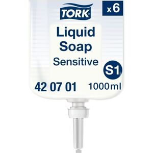 Tork S1 Sensitiv Sæbe, U/parfume, 1 L