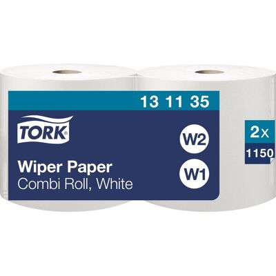 Tork W1/w2 Standard Aftørringspapir, Hvid, 1-Lag Tork W1/w2 Standard Aftørringspapir, Hvid, 1-Lag