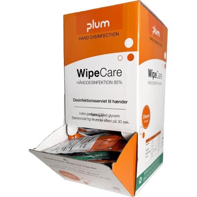 Plum Wipecare Hånddesinfektion 85% Wipes 80stk Plum Wipecare Hånddesinfektion 85% Wipes 80stk