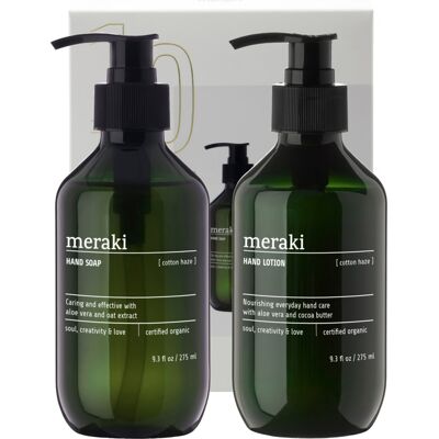Meraki Cotton Haze Gaveæske til Håndpleje - Grøn - Enkel, 2 x 275 ml Meraki Cotton Haze Gaveæske til Håndpleje - Grøn - Enkel, 2 x 275 ml
