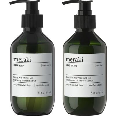 Meraki Håndsæbe & Håndcreme, Linen Dew, 2x275 Ml Meraki Håndsæbe & Håndcreme, Linen Dew, 2x275 Ml