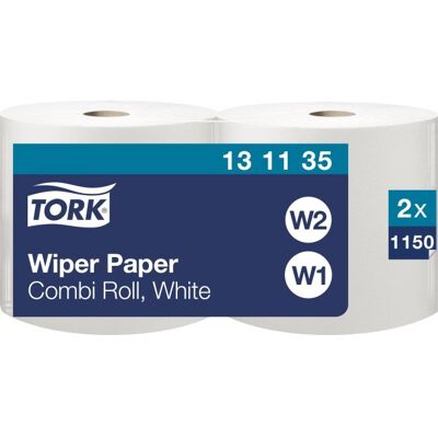 Tork W1/w2 Standard Aftørringspapir, Hvid, 1-Lag Tork W1/w2 Standard Aftørringspapir, Hvid, 1-Lag