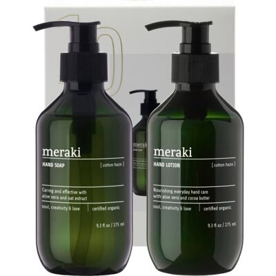 Meraki Cotton Haze Gaveæske til Håndpleje - Grøn - Enkel, 2 x 275 ml Meraki Cotton Haze Gaveæske til Håndpleje - Grøn - Enkel, 2 x 275 ml