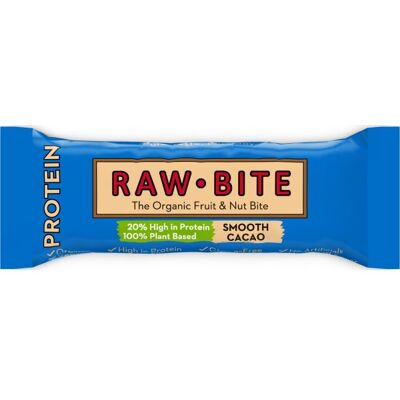 Rawbite Protein Smooth Cacao Snackbar, 45 G Rawbite Protein Smooth Cacao Snackbar, 45 G