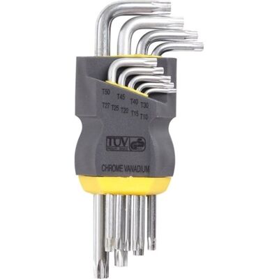 Probuilder Stiftnøglesæt Torx M/hul, 9 Dele Probuilder Stiftnøglesæt Torx M/hul, 9 Dele
