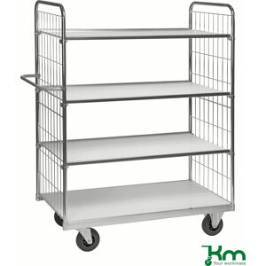 Kongamek Bordvogn Med Gitter 4 Plan, 159x65x169,5, 300 Kg