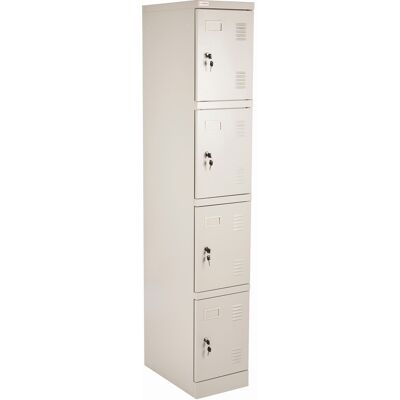 Lomax Garderobeskab 4 Døre, Grå, H180xb30xd50 Cm Lomax Garderobeskab 4 Døre, Grå, H180xb30xd50 Cm