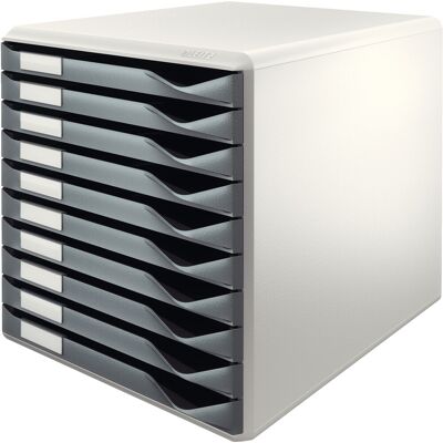 Leitz Post&form; Skuffekabinet 10 Skuffer Grå Leitz Post&form; Skuffekabinet 10 Skuffer Grå