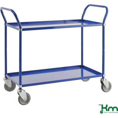 Kongamek Rullebord 2 Hylder, 1070x585x940 Mm, 250kg, Blå Kongamek Rullebord 2 Hylder, 1070x585x940 Mm, 250kg, Blå