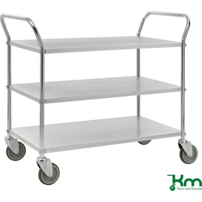 Kongamek Rullebord 3 Hylder, 1070x585x940 Mm, 250kg, Stål Kongamek Rullebord 3 Hylder, 1070x585x940 Mm, 250kg, Stål