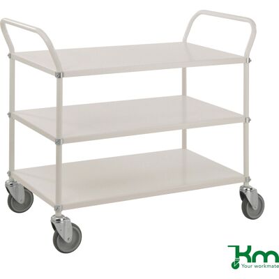 Kongamek Rullebord 3 Hylder, 1070x585x940 Mm, 250kg, Hvid Kongamek Rullebord 3 Hylder, 1070x585x940 Mm, 250kg, Hvid