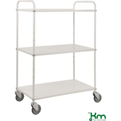 Kongamek Hyldevogn 3 Hylder, 980x585x1445, 250kg, Hvid Kongamek Hyldevogn 3 Hylder, 980x585x1445, 250kg, Hvid