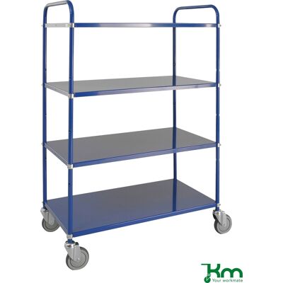 Kongamek Hyldevogn 4 Hylder, 980x585x1445, 250kg, Blå Kongamek Hyldevogn 4 Hylder, 980x585x1445, 250kg, Blå