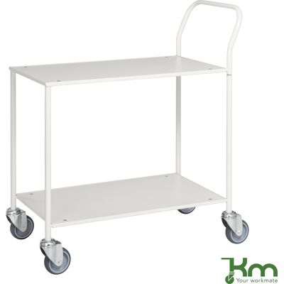 Kongamek Rullebord - 2 Hylder, 840x430x970, Hvid/hvid Kongamek Rullebord - 2 Hylder, 840x430x970, Hvid/hvid
