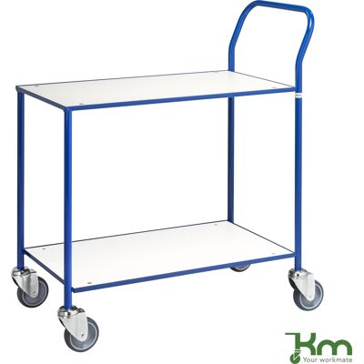Kongamek Rullebord - 2 Hylder, 840x430x970, Blå/hvid Kongamek Rullebord - 2 Hylder, 840x430x970, Blå/hvid